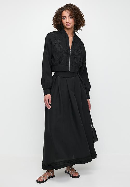 MILLA - Co-ord jacket with embroidery - black