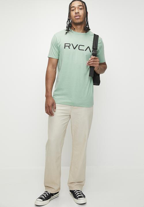 RVCA - Big Rvca Short sleeve Red Stitch Black Logo - Granite Green
