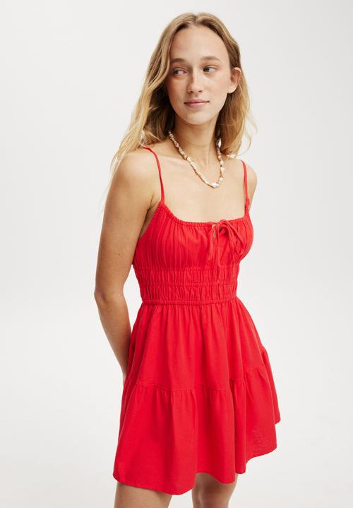 knee length dresses for ladies Pink Gingham Haven Mini Dress main image 1