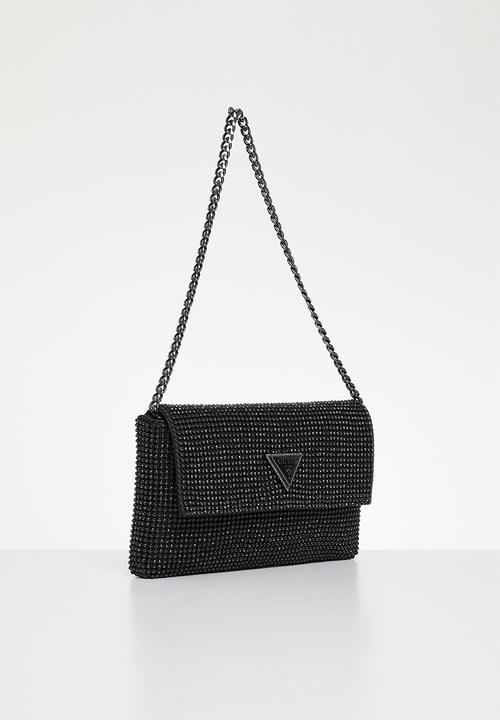 GUESS - Zalina flap clutch - black