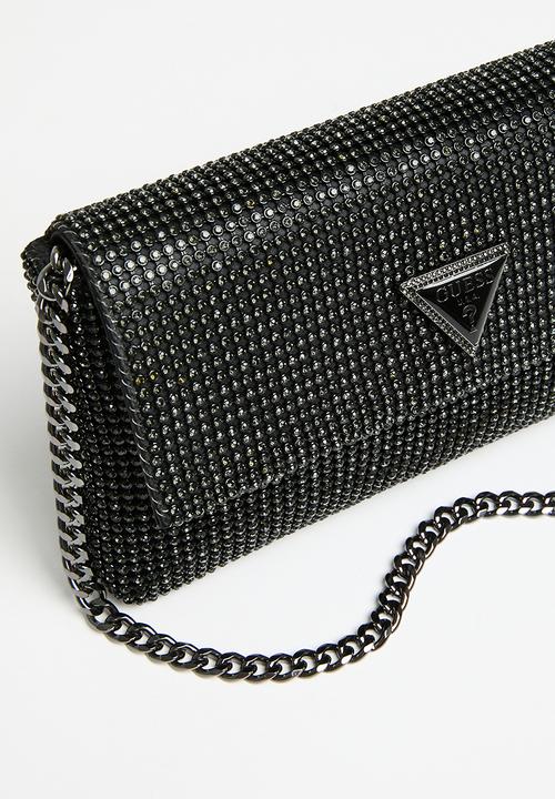 GUESS - Zalina flap clutch - black