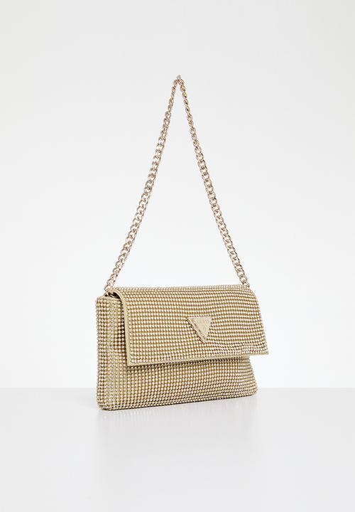GUESS - Zalina flap clutch - gold