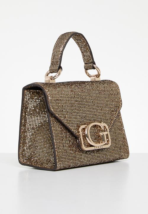 GUESS - Zalina mini top handle flap - gold