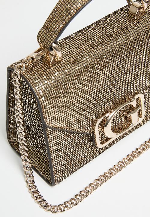 GUESS - Zalina mini top handle flap - gold