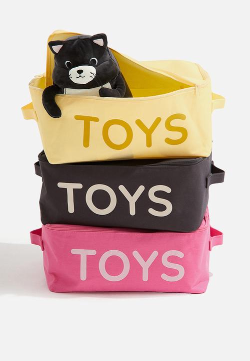 H&M - Lidded toy storage basket - dark grey