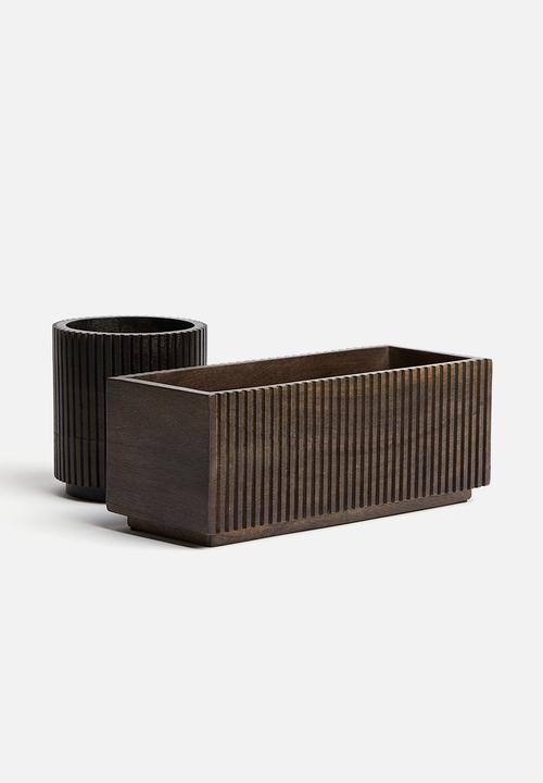 H&M - Wooden storage box - dark brown