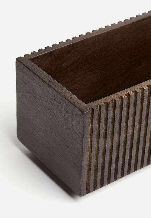 H&M - Wooden storage box - dark brown