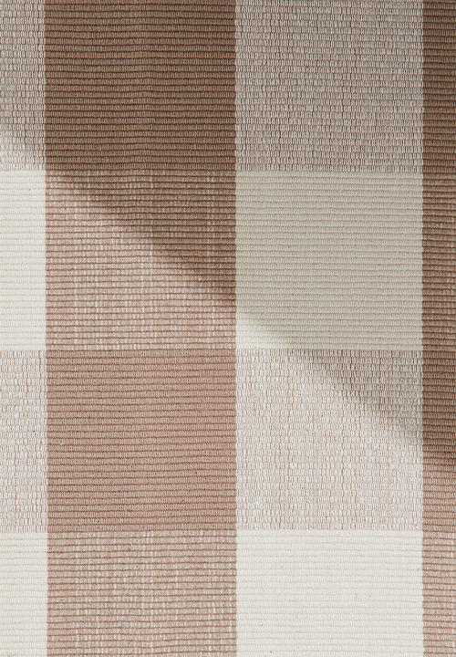 H&M - Checked flat weave runner rug - beige plaid