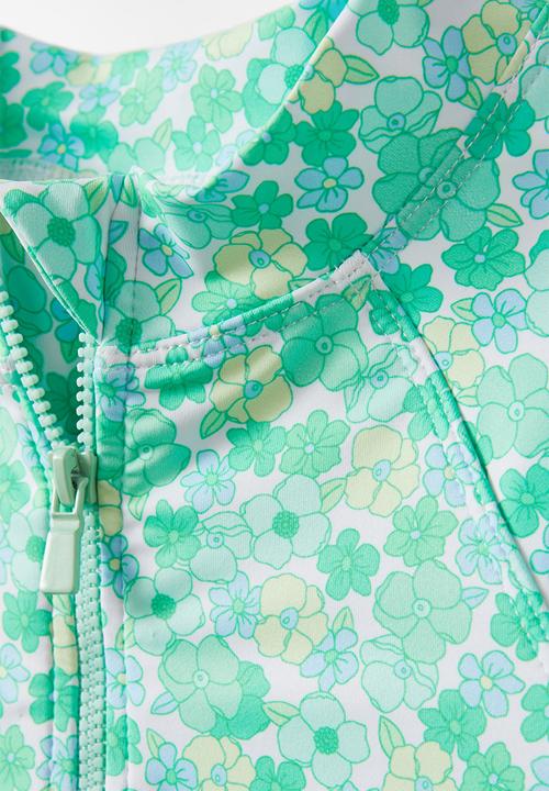 Cotton On - Lydia one piece - vanilla/green ditsy floral