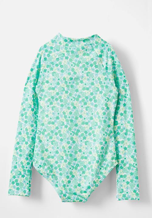 Cotton On - Lydia one piece - vanilla/green ditsy floral