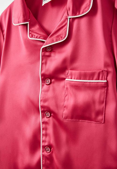 Cotton On - Casey short sleeve pyjama set - festive fuschia