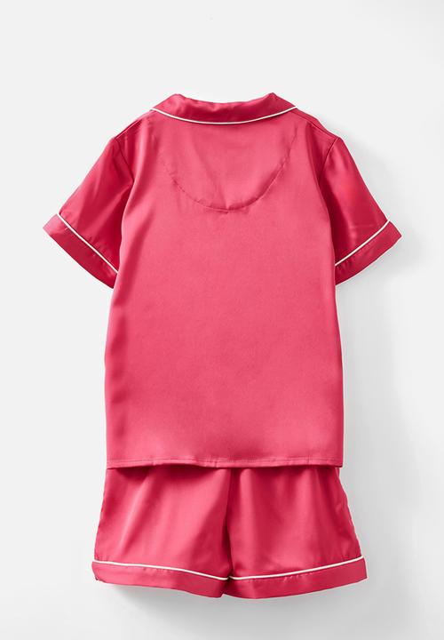 Cotton On - Casey short sleeve pyjama set - festive fuschia