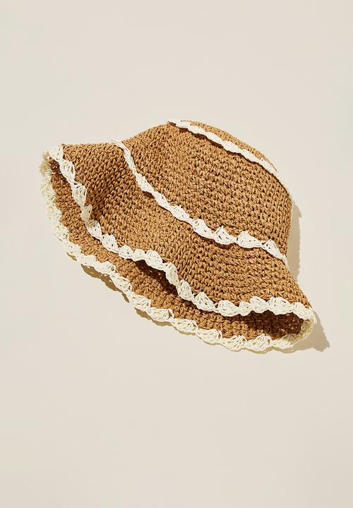 Rubi - Emme straw bucket hat - natural