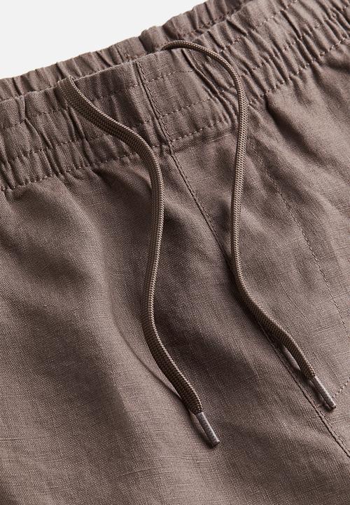 H&M - Regular fit linen trousers - dark beige