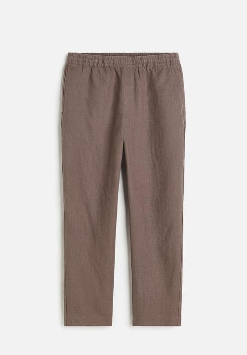 H&M - Regular fit linen trousers - dark beige