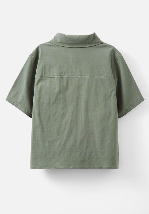 Cotton On - Russell short sleeve shirt - swag green
