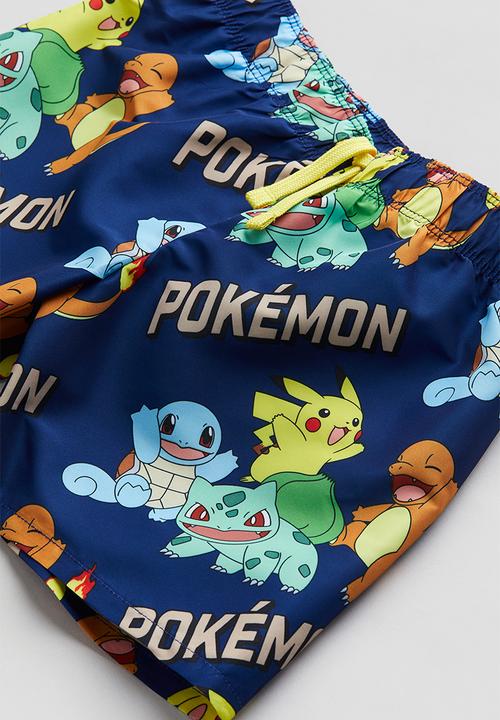 H&M - Printed swim shorts - dark blue pokémon