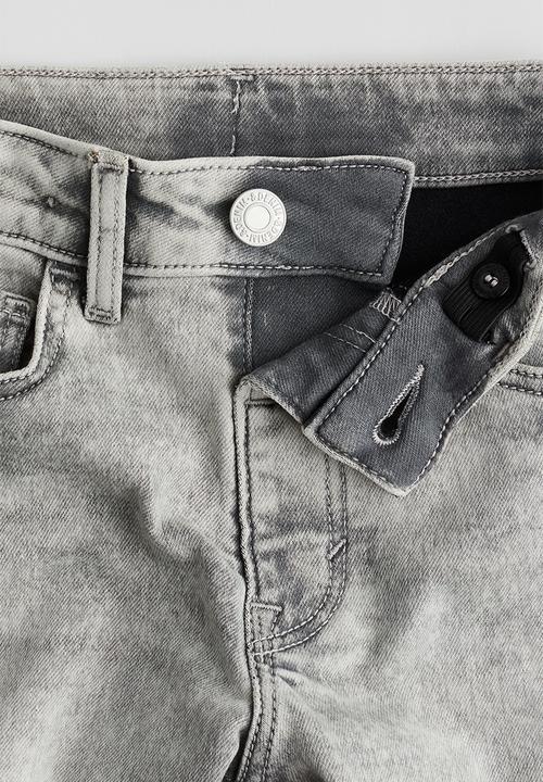 H&M - Super soft denim shorts - light denim grey