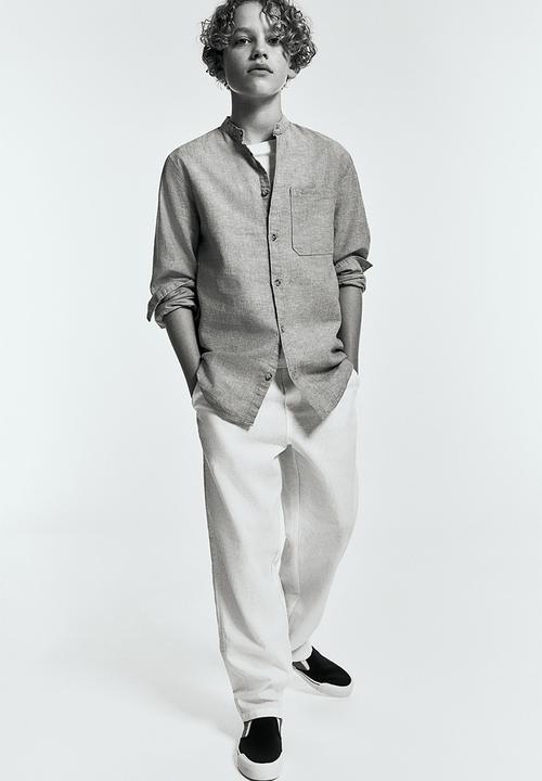 H&M - Linen-blend joggers - white