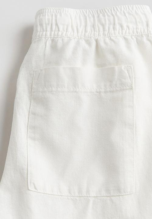 H&M - Linen-blend joggers - white