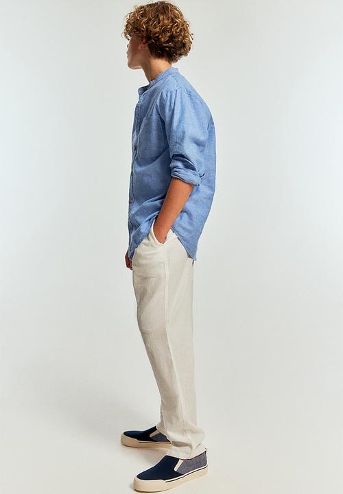 H&M - Linen-blend joggers - white