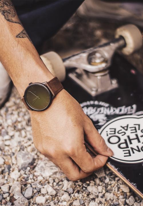 CHPO - Khorshild epic metal vegan leather strap - black & brown