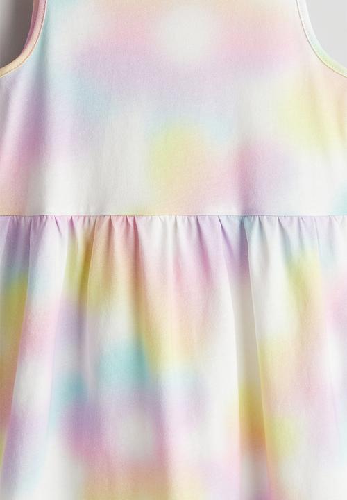 H&M - Patterned cotton dress - light pink & gradient