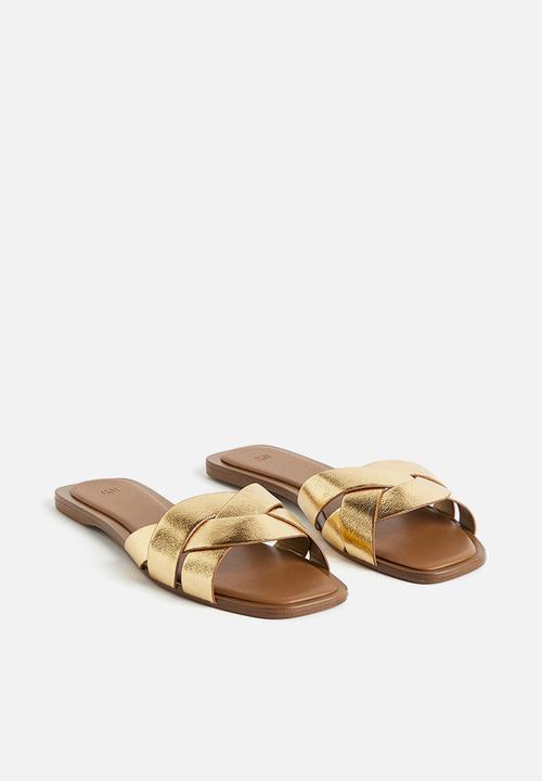 H&M - Braided sandals - gold-coloured