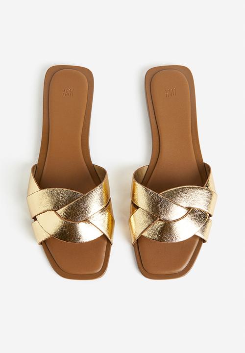 H&M - Braided sandals - gold-coloured