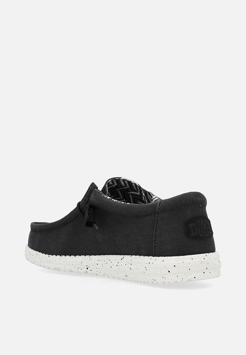 Hey Dude - Wally Stretch Canvas - Black & White