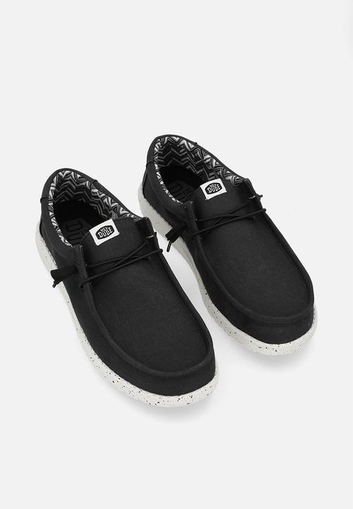 Hey Dude - Wally Stretch Canvas - Black & White