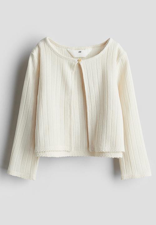 H&M - 2-piece cardigan and top set - natural white 