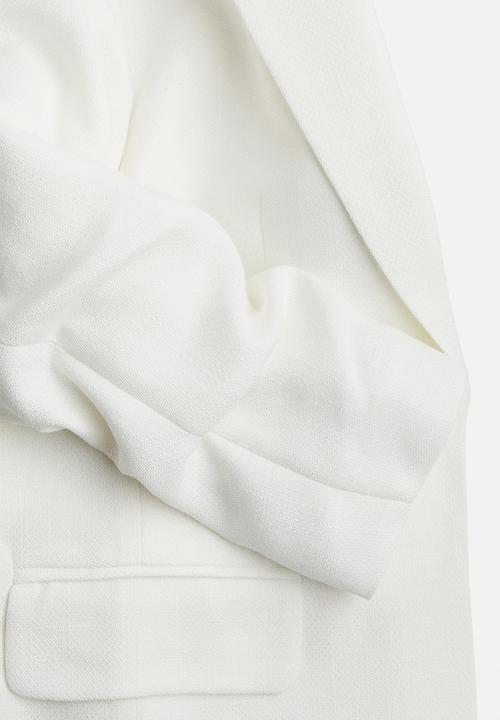 H&M - Gathered-sleeve jacket - white
