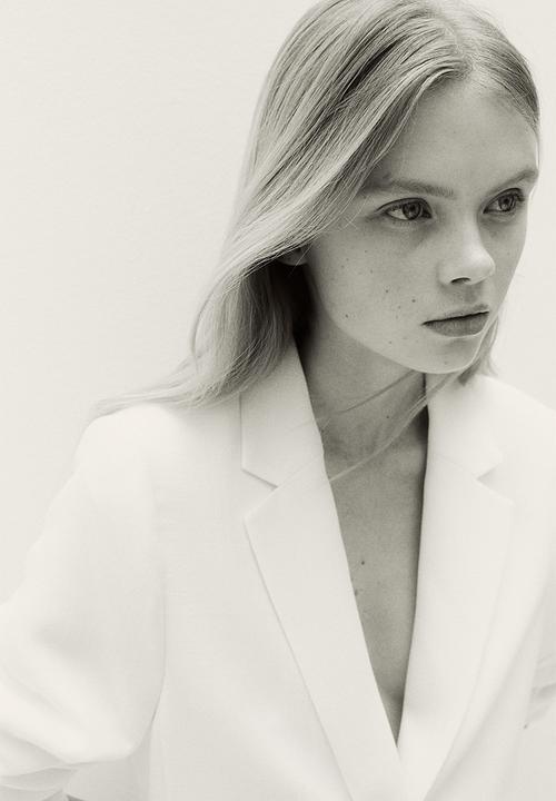 H&M - Gathered-sleeve jacket - white