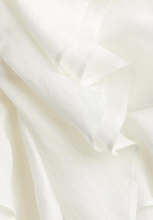 H&M - Flounce-trimmed blouse - white