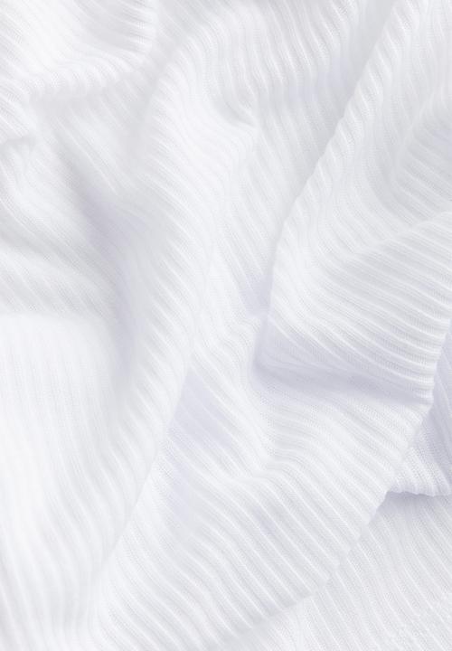H&M - Sheer ribbed vest top - white