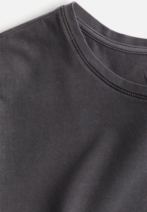 H&M - Fitted t-shirt - dark grey washed