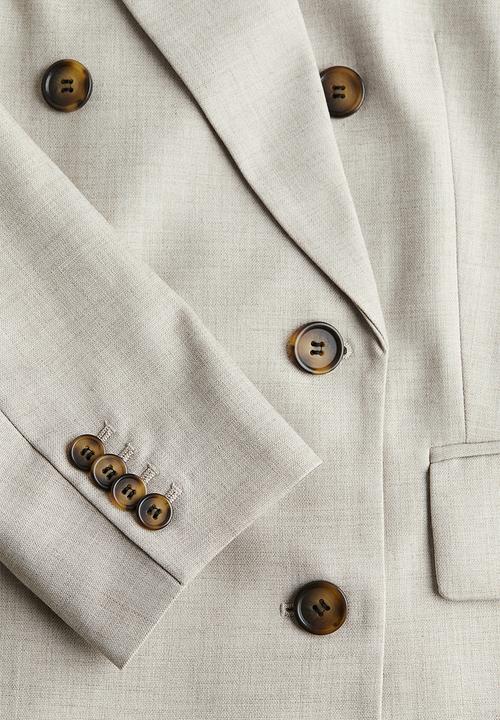 H&M - Oversized double-breasted blazer - beige