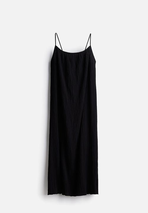 H&M - Tie-detail throw-on dress - black