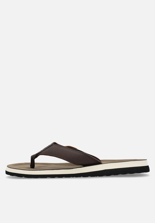 JEEP - Branded comfort thong sandal - brown