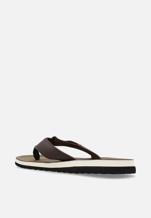 JEEP - Branded comfort thong sandal - brown
