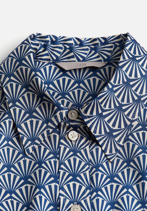 H&M - Shirt - blue patterned
