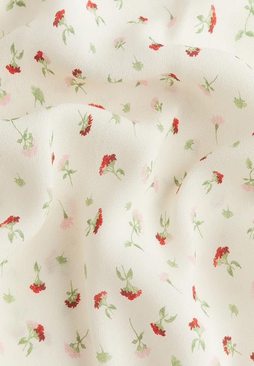 H&M - Knee-length skirt - cream/floral