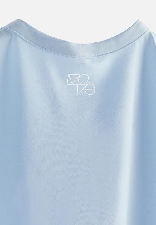 H&M - Drymove™ cropped sports top - light blue
