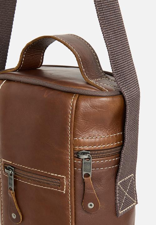 Thandana - Wine Cooler Double Carry Leather - Tobac