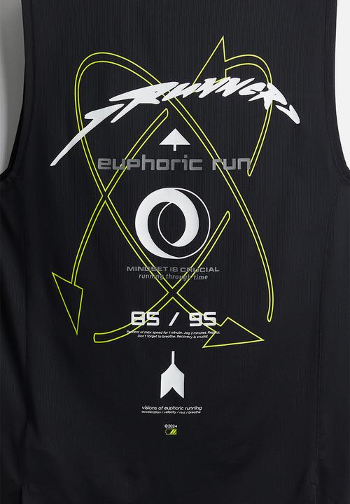 H&M - Drymove™ running vest top - black euphoric run