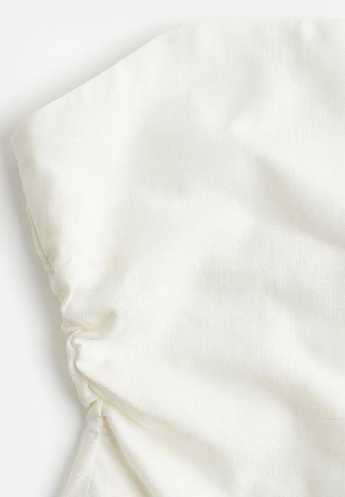 H&M - Gathered corset top - cream