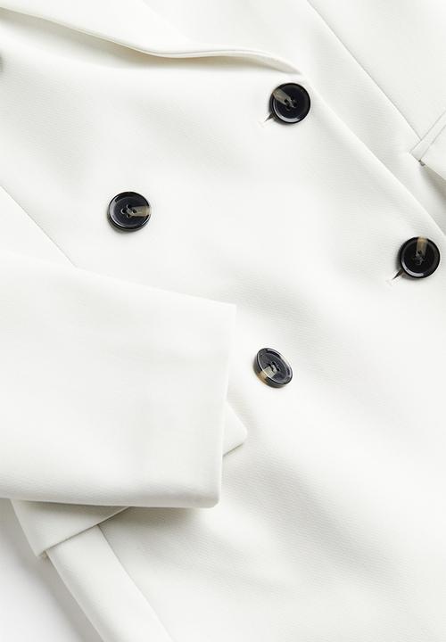 H&M - Double-breasted blazer - cream