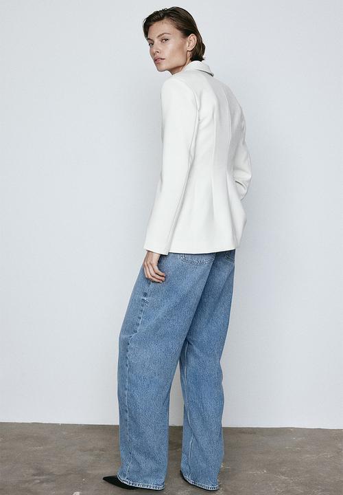 H&M - Double-breasted blazer - cream