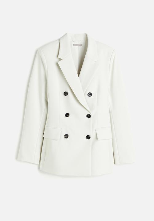 H&M - Double-breasted blazer - cream